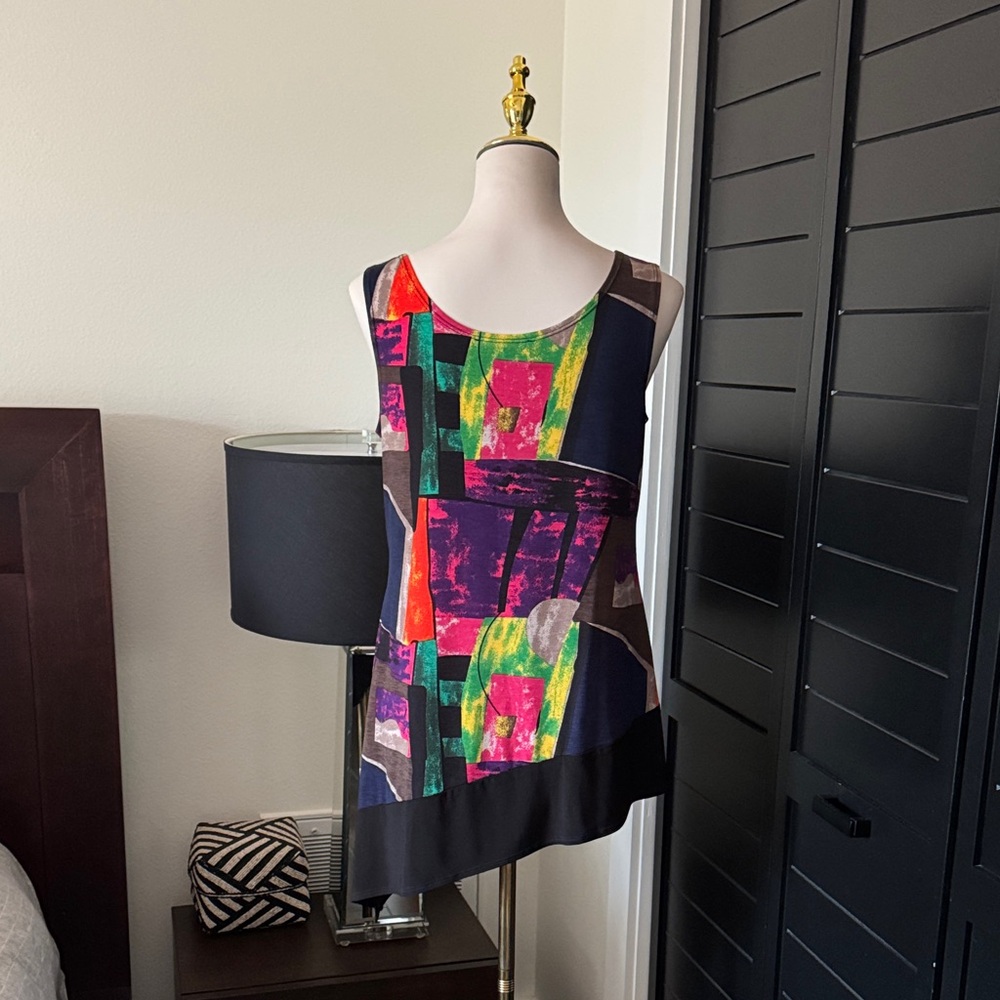 Joseph Ribkoff Colorful Abstract Tank Top - Picture 2 of 4